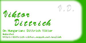 viktor dittrich business card